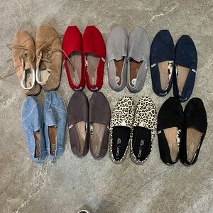 TOMS Mixed Color Slip-On and Lace-Up Collection size 7.5